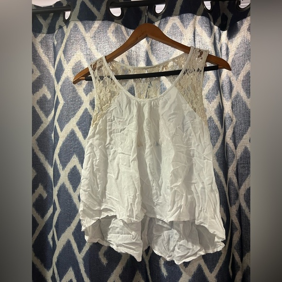 Vintage Havana Cream Tank Blouse Size 1XLarge FITS LIKE MEDIUM - Picture 1 of 5